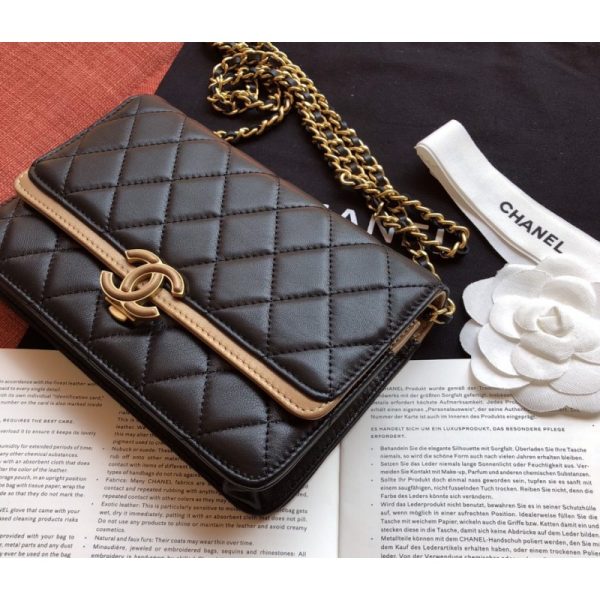 Replica Chanel Small Black/Gold Flap Bag A57275 - Image 5