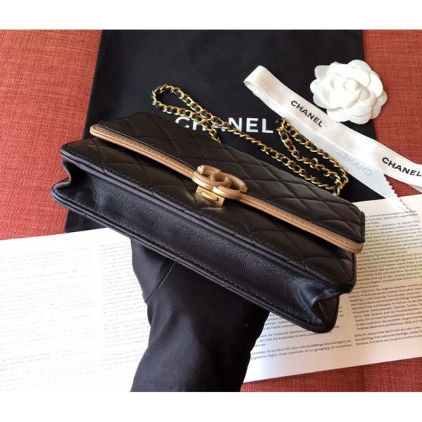 Replica Chanel Small Black/Gold Flap Bag A57275 - Image 6