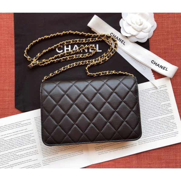 Replica Chanel Small Black/Gold Flap Bag A57275 - Image 8