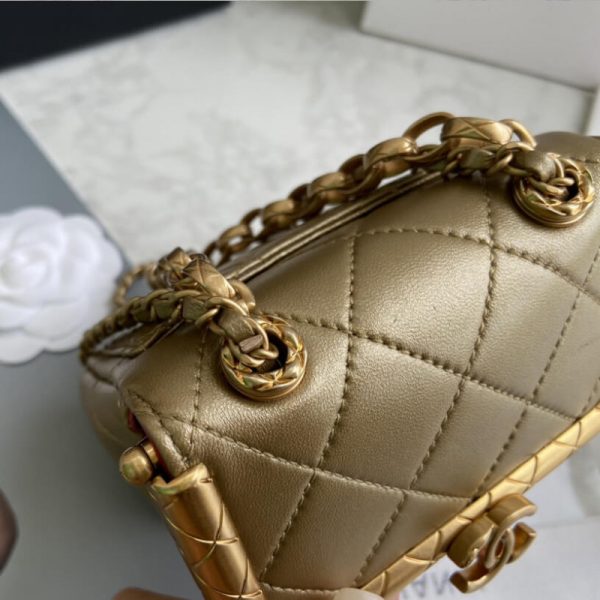 Chanel Lambskin Kiss-Lock Replica Bag As1885 – Small & Stylish - Image 6