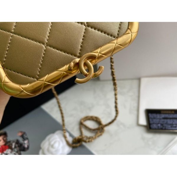 Chanel Lambskin Kiss-Lock Replica Bag As1885 – Small & Stylish - Image 9