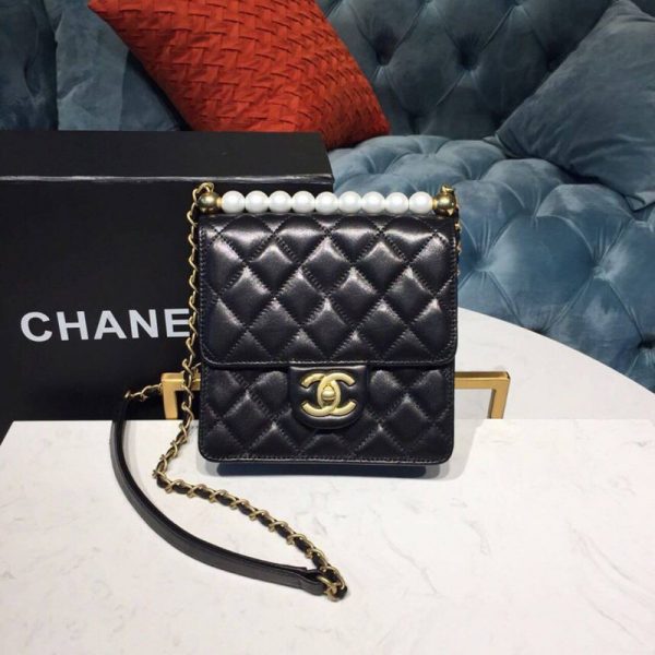 Chanel Pearl Chain Flap Bag Replica - Stylish & Elegant - Image 2
