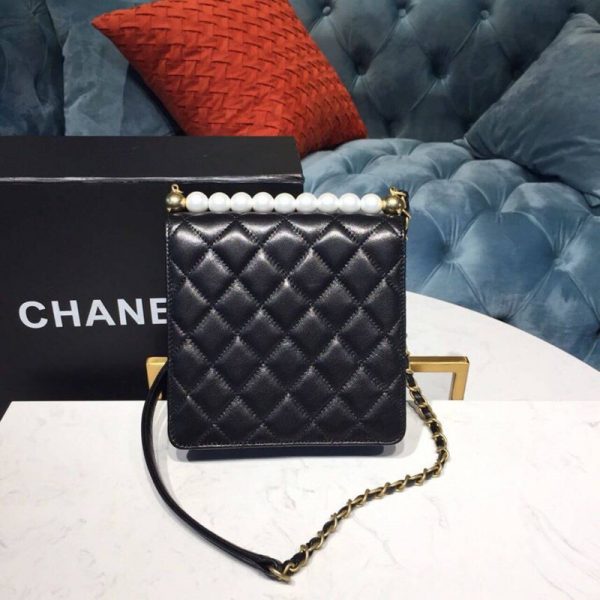 Chanel Pearl Chain Flap Bag Replica - Stylish & Elegant - Image 3