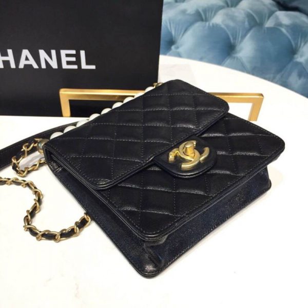 Chanel Pearl Chain Flap Bag Replica - Stylish & Elegant - Image 5