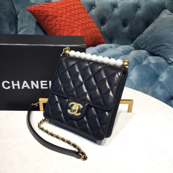 Chanel Pearl Chain Flap Bag Replica - Stylish & Elegant - Image 9
