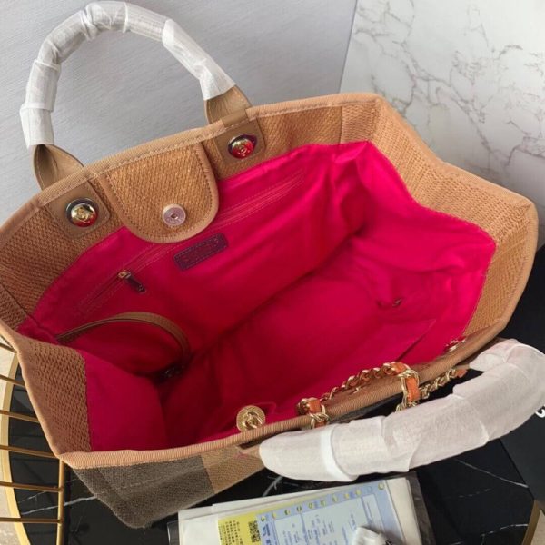 Replica Chanel Straw Raffia Deauville Tote Bag A93786 - Image 8