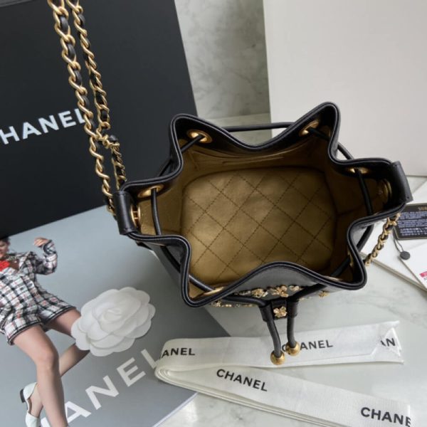 Chanel Studded CC Drawstring Bucket Bag Replica AS1883 - Image 11