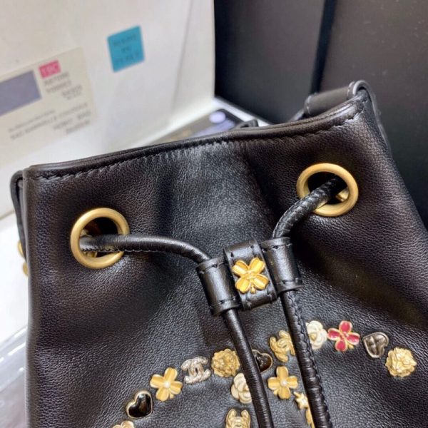 Chanel Studded CC Drawstring Bucket Bag Replica AS1883 - Image 13