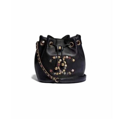 Chanel Studded CC Drawstring Bucket Bag Replica AS1883