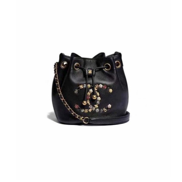 Chanel Studded CC Drawstring Bucket Bag Replica AS1883