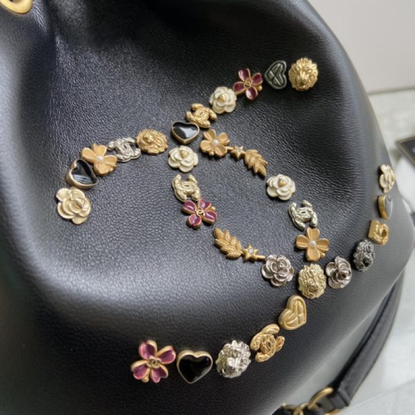 Chanel Studded CC Drawstring Bucket Bag Replica AS1883 - Image 10