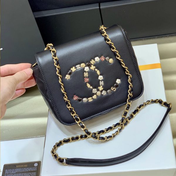 Chanel CC Studded Flap Bag Replica - Style A1181 - Image 6