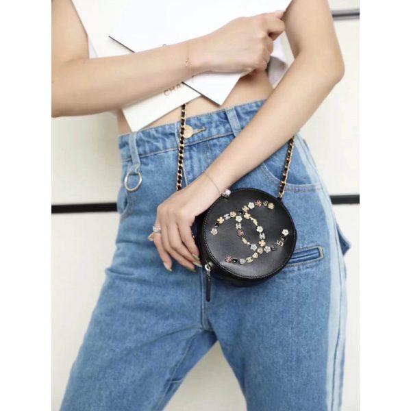 Chanel Studded CC Round Bag Replica – As1180 - Image 4