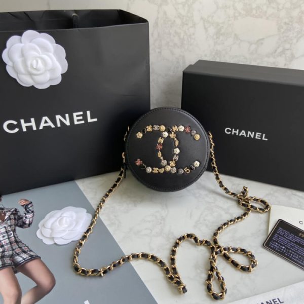 Chanel Studded CC Round Bag Replica – As1180 - Image 6