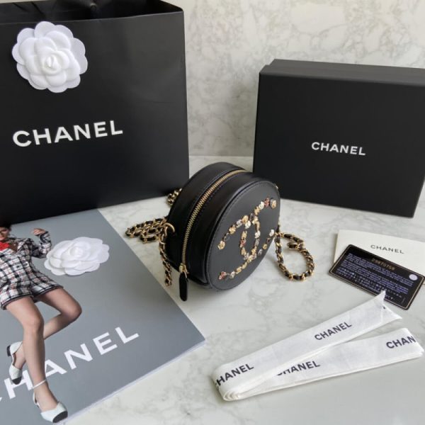 Chanel Studded CC Round Bag Replica – As1180 - Image 9