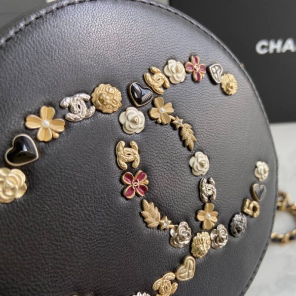 Chanel Studded CC Round Bag Replica – As1180 - Image 10