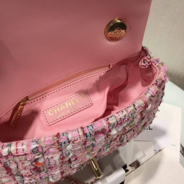 Chanel Replica Tweed Flap Bag with Pearl Handle – AS0593 - Image 10