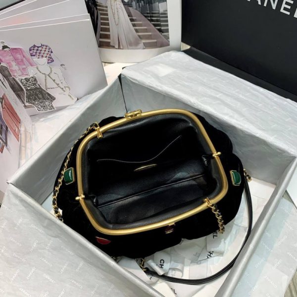 Replica Chanel Velvet Enamel Clutch As2137 - Image 8