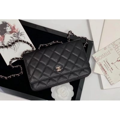 Chanel Replica Wallet On Chain - Caviar, Gold Hardware 528725
