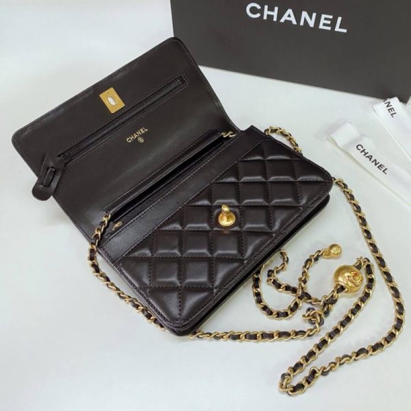 Chanel WOC Replica Lambskin AAA with CC Strap Detail - Image 4