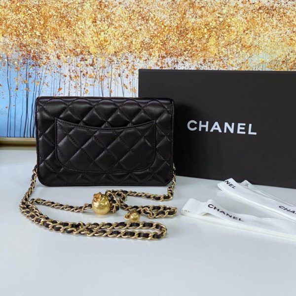 Chanel WOC Replica Lambskin AAA with CC Strap Detail - Image 10