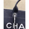 Best Replicas Bags - Chanel Replica Wool Felt Deauville Tote - Black & White Shop For Best Louis Vuitton LV Replica Bags With Cheap Price