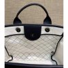 Best Replicas Bags - Chanel Replica Wool Felt Deauville Tote - Black & White Shop For Best Louis Vuitton LV Replica Bags With Cheap Price