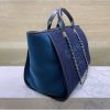 Best Replicas Bags - Blue Replica Chanel Deauville Wool Felt Shopping Bag A60598 Shop For Best Louis Vuitton LV Replica Bags With Cheap Price