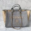 Best Replicas Bags - Replica Chanel Grey Wool Felt Deauville Shopping Bag A60598 Shop For Best Louis Vuitton LV Replica Bags With Cheap Price