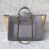 Best Replicas Bags - Replica Chanel Grey Wool Felt Deauville Shopping Bag A60598 Shop For Best Louis Vuitton LV Replica Bags With Cheap Price