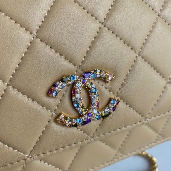 Chanel Zirconium CC Logo Wallet On Chain Replica Ap1943 - Image 3