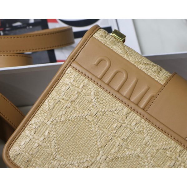 Replica Dior 30 Montaigne Raffia Bag | Natural Cannage M9203 - Image 12