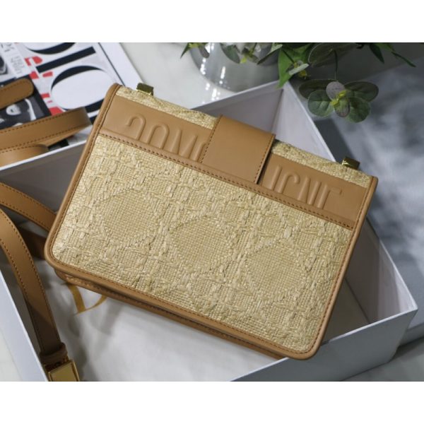 Replica Dior 30 Montaigne Raffia Bag | Natural Cannage M9203 - Image 4