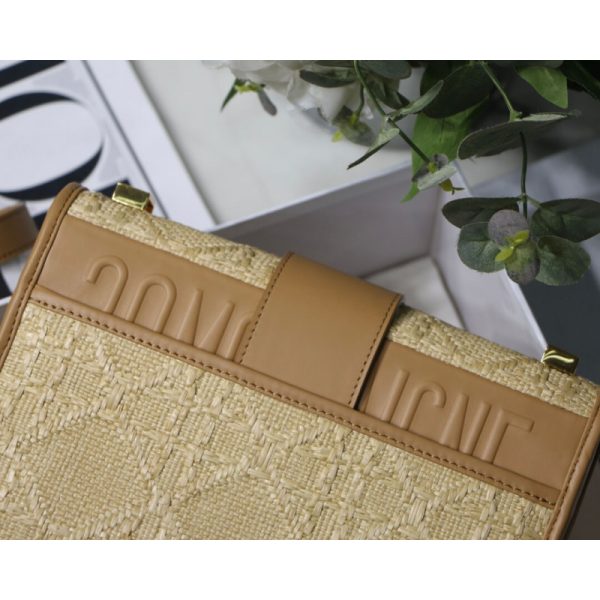 Replica Dior 30 Montaigne Raffia Bag | Natural Cannage M9203 - Image 5