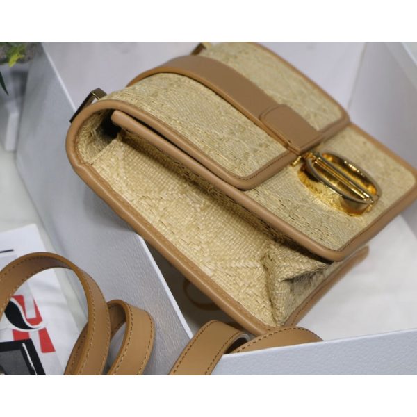 Replica Dior 30 Montaigne Raffia Bag | Natural Cannage M9203 - Image 6