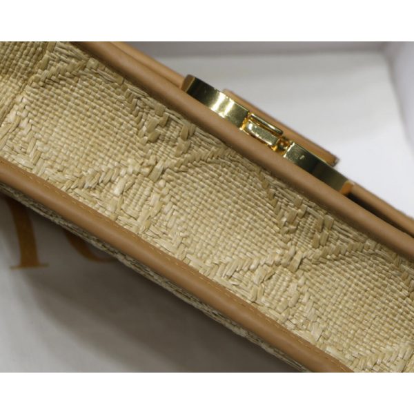 Replica Dior 30 Montaigne Raffia Bag | Natural Cannage M9203 - Image 7