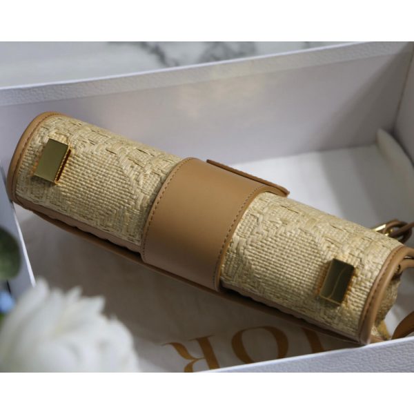 Replica Dior 30 Montaigne Raffia Bag | Natural Cannage M9203 - Image 8
