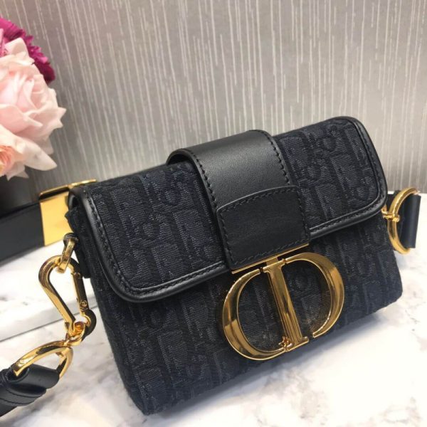Replica Dior 30 Montaigne Oblique Jacquard Box Bag M9204 - Image 3