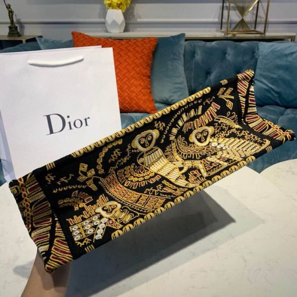 Christian Dior Monkey Embroidered Book Tote | Brown Replica - Image 3