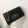 Best Replicas Bags - Christian Dior 30 Montaigne Patent Wallet on Chain - Black S2059 Shop For Best Louis Vuitton LV Replica Bags With Cheap Price