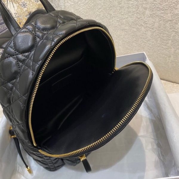 Dior Cannage Black Lambskin Small Backpack Replica M9221 - Image 12