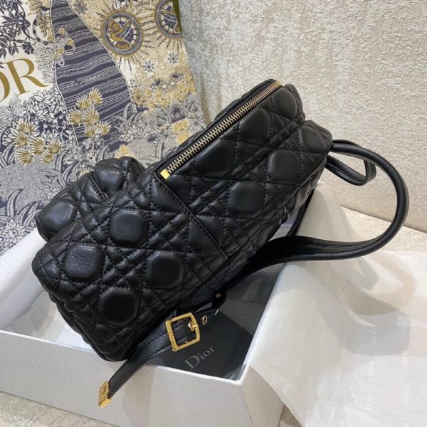 Dior Cannage Black Lambskin Small Backpack Replica M9221 - Image 6