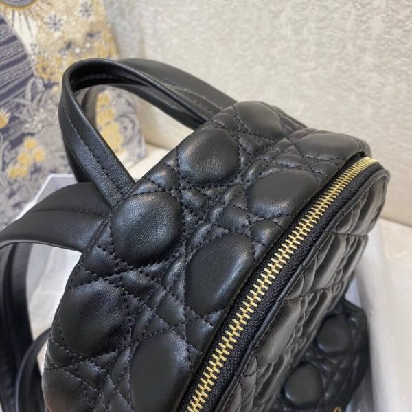 Dior Cannage Black Lambskin Small Backpack Replica M9221 - Image 7