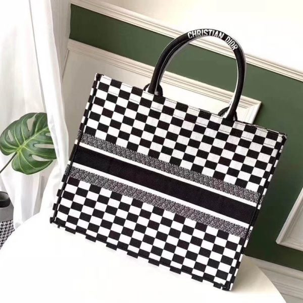 Replica Dior Book Tote Bag | Black & White | Style M1286 - Image 3