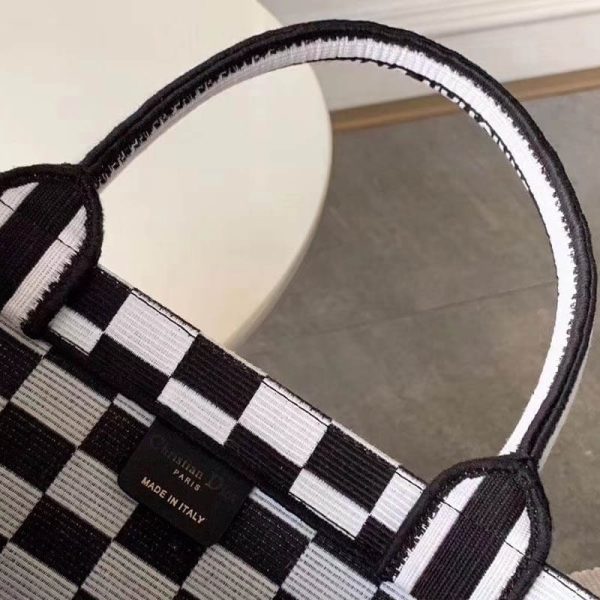 Replica Dior Book Tote Bag | Black & White | Style M1286 - Image 7