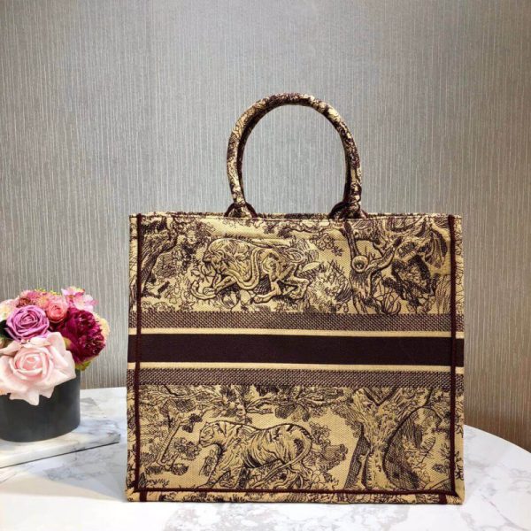 Replica Dior Book Tote Black Toile De Jouy Bag M1286 - Image 2