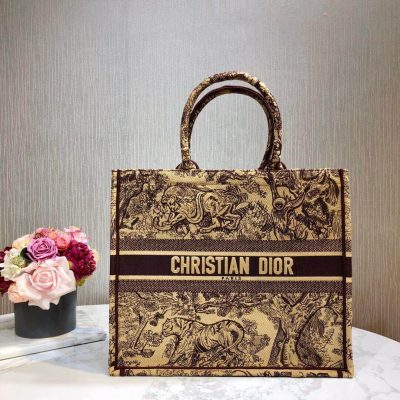 Replica Dior Book Tote Black Toile De Jouy Bag M1286