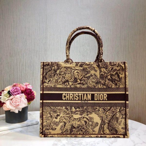 Replica Dior Book Tote Black Toile De Jouy Bag M1286