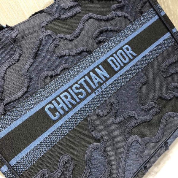 Replica Dior Book Tote Blue Camo Embroidery Bag M1286 - Image 4