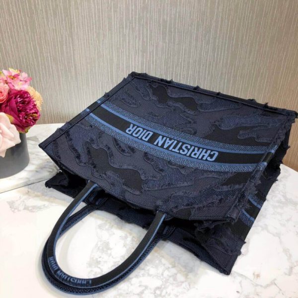 Replica Dior Book Tote Blue Camo Embroidery Bag M1286 - Image 7